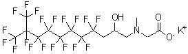 CAS#: 94159-89-4, N-[4,4,5,5,6,6,7,7,8,8,9,9,10,11,11,11-Hexadecafluoro-2-Hydroxy-10-(Trifluoromethyl)Undecyl]-N-Methyl-Glycine Monopotassium Salt