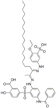 CAS#: 94166-47-9, 5-[[5-(Benzoylamino)-2-[[2-[(4-Ethoxy-3-Sulphophenyl)Hydrazono]-1-Methylnonadecylidene]Hydrazino]Phenyl]Sulphonyl]Salicylic Acid