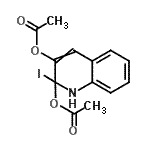 CAS 登录号：94248-33-6， (2-乙酰氧基-2-碘-1H-喹啉-3-基)乙酸酯