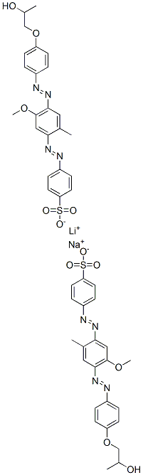 CAS#: 94313-96-9, Lithium Sodium 4-[[4-[[4-(2-Hydroxypropoxy)Phenyl]Azo]-5-Methoxy-2-Methylphenyl]Azo]Benzenesulphonate