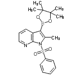 CAS#: 943324-08-1, 2-Methyl-1-(phenylsulfonyl)-3-(4,4,5,5-tetramethyl-1,3,2-dioxaborolan-2-yl)-1H-pyrrolo[2,3-b]pyridine