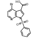 CAS#: 943324-29-6, 4-Bromo-1-(phenylsulfonyl)-1H-pyrrolo[2,3-b]pyridine-3-carboxylic acid