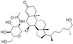 CAS#: 94426-00-3, (25R)-7alpha-[[2-(Acetylamino)-2-Deoxy-beta-D-Glucopyranosyl]Oxy]-26-Hydroxycholest-4-En-3-One