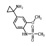 CAS 登录号：946496-56-6， N-[4-(1-氨基环丙基)-2-甲氧基苯基]甲烷磺酰胺