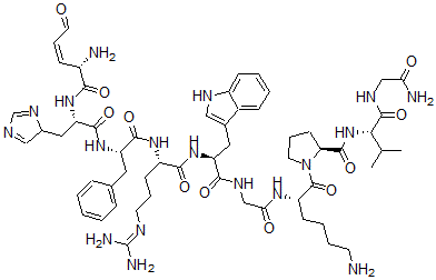 CAS 登录号：94664-48-9， 谷氨酰-组氨酰-苯丙氨酰-精氨酰-色氨酰-甘氨酰-赖氨酰-脯氨酰-缬氨酰-甘氨酰胺环肽