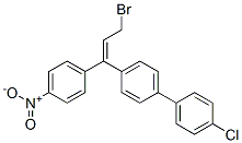 CAS 登录号：94732-95-3， (E)-4-[3-溴-1-(4-硝基苯基)-1-丙烯基]-4'-氯-1,1'-联苯