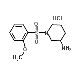 CAS#: 947532-52-7, 1-[(2-Methoxyphenyl)sulfonyl]-3-piperidinamine hydrochloride (1:1)