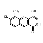 CAS 登录号：948290-40-2， 7-氯-8-甲基-2,3-喹啉二甲酸