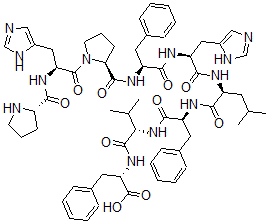 CAS 登录号：95034-26-7， 脯氨酰-组氨酰-脯氨酰-苯丙氨酰-组氨酰-亮氨酰-苯丙氨酰-缬氨酰-苯丙氨酸