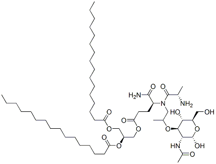 CAS 登录号:95238-29-2, 1-(N-乙酰基胞壁酰-甘氨酰-异谷氨酰胺酰)-2,3-二棕榈酰基-Sn-甘油