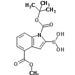 CAS 登录号：953411-03-5， [4-(甲氧羰基)-1-{[(2-甲基-2-丙基)氧基]羰基}-1H-吲哚-2-基]硼酸