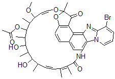 CAS#: 95360-35-3, 4-Deoxy-3'-Bromopyrido[1',2'-1,2]Imidazo[5,4-c]Rifamycin S