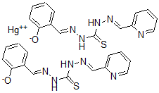 CAS 登录号：95514-79-7， 1-亚水杨基-5-(2-吡啶基甲亚基)异硫代卡巴肼-汞(II)络合物
