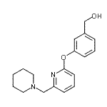 CAS 登录号：956593-39-8， (3-{[6-(1-哌啶基甲基)-2-吡啶基]氧基}苯基)甲醇