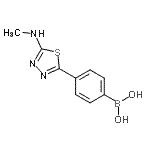 CAS 登录号：957034-49-0， {4-[5-(甲基氨基)-1,3,4-噻二唑-2-基]苯基}硼酸