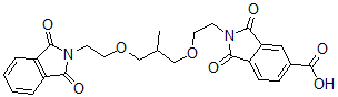 CAS 登录号：95823-42-0， 2-[2-[3-[2-(1,3-二氧代异吲哚-2-基)乙氧基]-2-甲基丙氧基]乙基]-1,3-二氧代异吲哚-5-羧酸