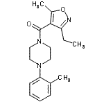 CAS#: 959243-57-3, (3-Ethyl-5-methyl-1,2-oxazol-4-yl)[4-(2-methylphenyl)-1-piperazinyl]methanone
