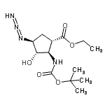 CAS#: 959745-90-5, Ethyl (1S,2R,3S,4S)-4-azido-3-hydroxy-2-({[(2-methyl-2-propanyl)oxy]carbonyl}amino)cyclopentanecarboxylate