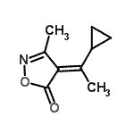 CAS 登录号：96151-79-0， (4E)-4-(1-环丙基乙基亚基)-3-甲基-1,2-恶唑-5(4H)-酮