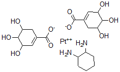 CAS 登录号：96322-25-7， 1,2-二氨基环己烷-双(莽草酸)铂(II)