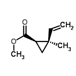 CAS 登录号：96358-59-7， 甲基(1R,2R)-2-甲基-2-乙烯基环丙烷羧酸酯