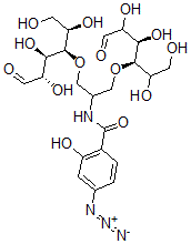 CAS 登录号：96622-96-7， N-(4-叠氮基水杨酰胺)-1,2-双(露糖-4'-基氧基)丙基-2-胺