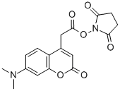 CAS 登录号：96686-59-8， 7-(二甲基氨基)-2-氧代-2H-1-苯并吡喃-4-乙酸 2,5-二氧代-1-吡咯烷基酯