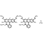 CAS 登录号：97171-86-3， 9-[2-(乙氧羰基)苯基]-3,6-二(乙基氨基)-2,7-二甲基-呫吨鎓硅酸盐