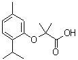 CAS 登录号：97283-84-6， 2-(2-异丙基-5-甲基苯氧基)-2-甲基丙酸