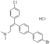 CAS 登录号：97392-66-0， (E)-3-[4-(4-溴苯基)苯基]-3-(4-氯苯基)-N,N-二甲基-丙-2-烯-1-胺盐酸盐
