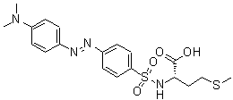 CAS 登录号：97684-99-6， N-[(4-{(E)-[4-(二甲基氨基)苯基]偶氮}苯基)磺酰基]-L-蛋氨酸