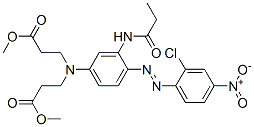 CAS 登录号：97890-01-2， N-[4-[(2-氯-4-硝基苯基)偶氮]-3-[(1-氧代丙基)氨基]苯基]-N-(3-甲氧基-3-氧代丙基)-beta-丙氨酸甲酯