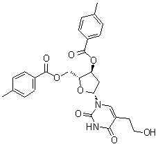 CAS 登录号：97974-93-1， 2'-脱氧-5-(2-羟基乙基)-3',5'-二-O-(4-甲基苯甲酰)尿苷