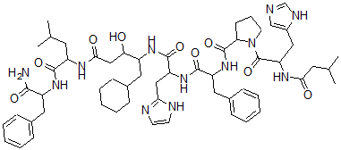 CAS 登录号：98105-34-1， 肾素抑制肽 4-氨基-5-环己基-3-羟基戊酸