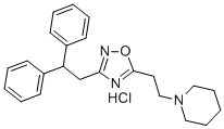 CAS#: 982-43-4, 1-[2-[3-(2,2-Diphenylethyl)-1,2,4-oxadiazol-5-yl]ethyl]piperidine monohydrochloride