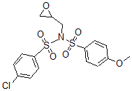 CAS#: 98242-54-7, 4-Chloro-N-((4-methoxyphenyl)sulfonyl)-N-(oxiranylmethyl)-Benzenesulfonamide