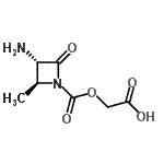 CAS 登录号：98730-75-7， ({[(2S,3S)-3-氨基-2-甲基-4-氧代-1-氮杂环丁基]羰基}氧基)乙酸