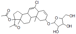 CAS 登录号：98753-24-3， 3-O-阿拉伯糖呋喃基氯孕酮乙酸酯