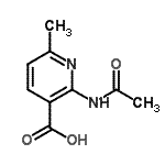 CAS 登录号：98953-24-3， 2-乙酰氨基-6-甲基烟酸