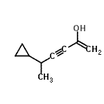 CAS 登录号：98954-20-2， 5-环丙基-1-己烯-3-炔-2-醇