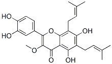 CAS 登录号：99217-70-6， 2-(3,4-二羟基苯基)-5,7-二羟基-3-甲氧基-6,8-双(3-甲基-2-丁烯基)-4H-1-苯并吡喃-4-酮