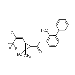 CAS#: 99267-18-2, 1-{3-[(1E)-2-Chloro-3,3,3-trifluoro-1-propen-1-yl]-2,2-dimethylcyclopropyl}-2-(2-methyl-3-biphenylyl)ethanone