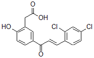 CAS 登录号：99480-76-9， 2-[5-[(E)-3-(2,4-二氯苯基)丙-2-烯酰]-2-羟基苯基]乙酸