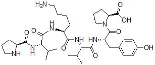 CAS#: 99570-17-9, (1R-(1alpha(Z),2beta(1E,3S*),5alpha))-1-(N-(N-(N2-(N-L-Prolyl-L-Valyl)-L-Lysyl)-L-Valyl)-L-Tyrosyl)-L-Proline