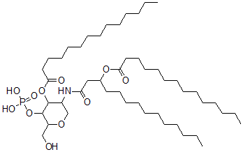 CAS 登录号：99777-22-7， [1-[[6-(羟甲基)-5-膦酰氧基-4-十四碳酰氧基四氢吡喃-3-基]氨基]-1-氧代十四烷-3-基]十四烷酸酯
