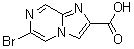 structure of CAS# 1000018-56-3, 6-溴-咪唑并[1,2-a]吡嗪-2-羧酸