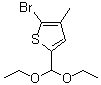 2-溴-5-(二乙氧基甲基)-3-甲基噻吩分子结构 (CAS 1000018-59-6)