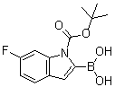 [1-(叔丁氧羰基)-6-氟-2-吲哚基]硼酸分子结构 (CAS 1000068-26-7)