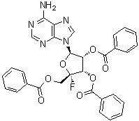 4'-C-氟腺苷 2',3',5'-三苯甲酸酯分子结构 (CAS 1000203-40-6)