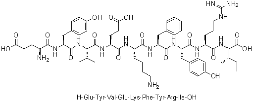 CAS 登录号：1000283-48-6, L-alpha-谷氨酰-L-酪氨酰-L-缬氨酰-L-alpha-谷氨酰-L-赖氨酰-L-苯丙氨酰-L-酪氨酰-L-精氨酰-L-异亮氨酸